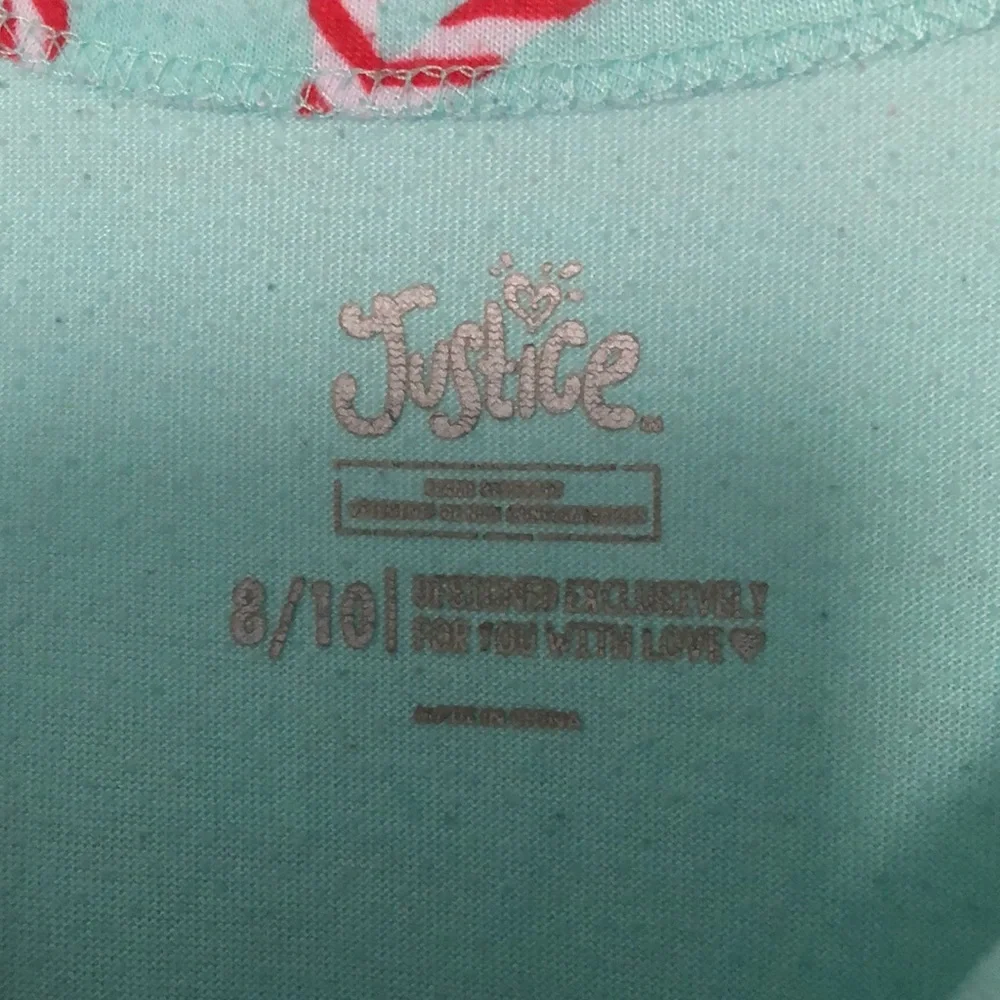 Justice Nightgown Girls‎ Size 8/10 Blue Candy Cane